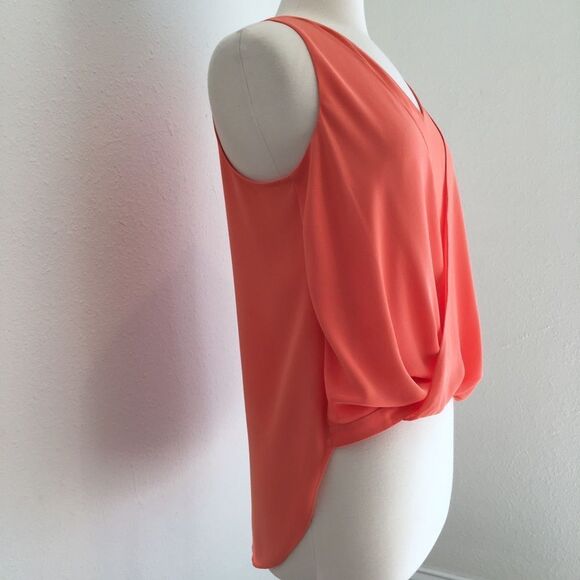 Elizabeth & James sleeveless orange blouse EUC SzS - Picture 3 of 9